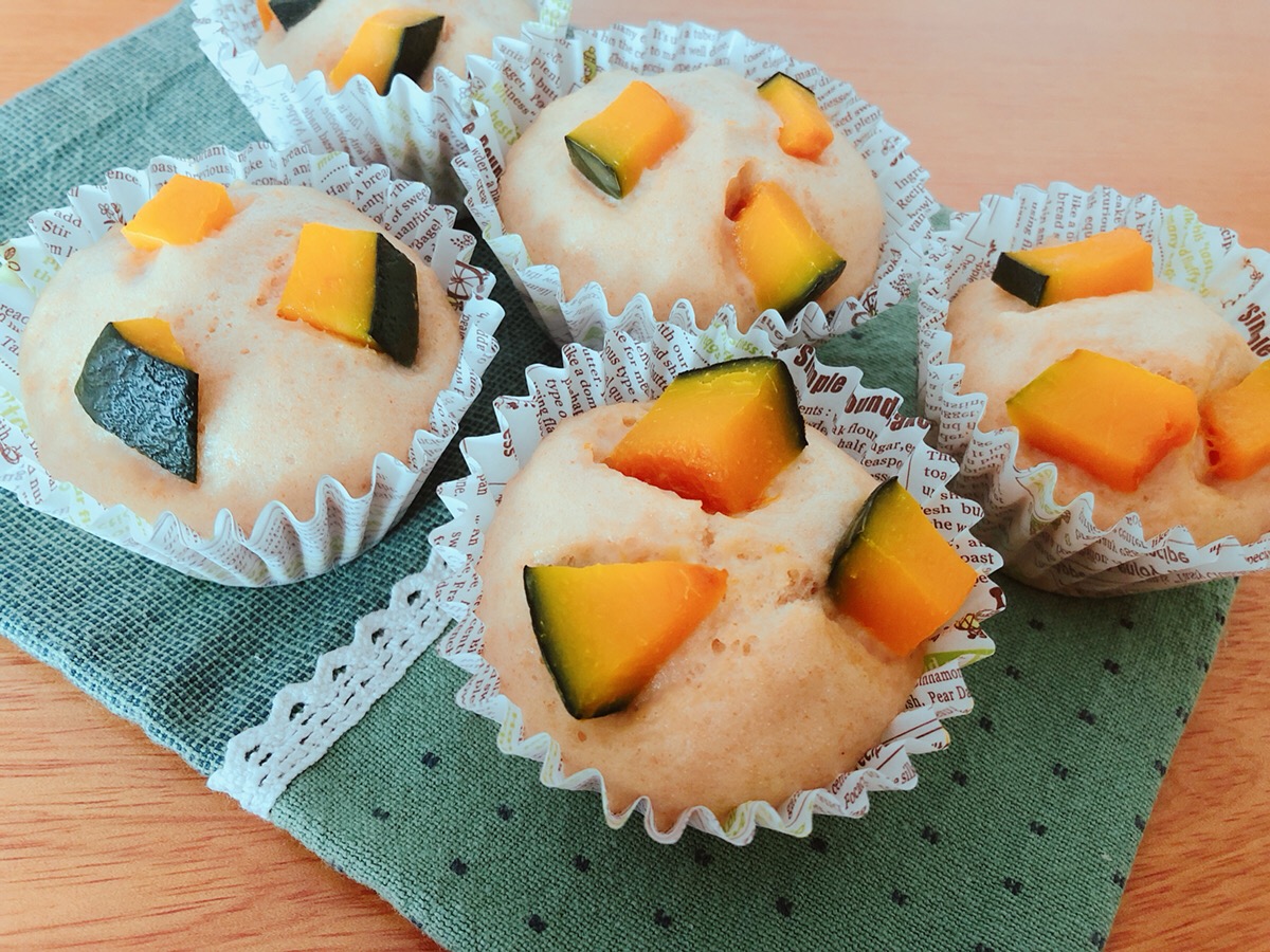 卵 牛乳 小麦粉 油不使用 米粉のきなこかぼちゃ蒸しパン 管理栄養士namiのレシピブログ