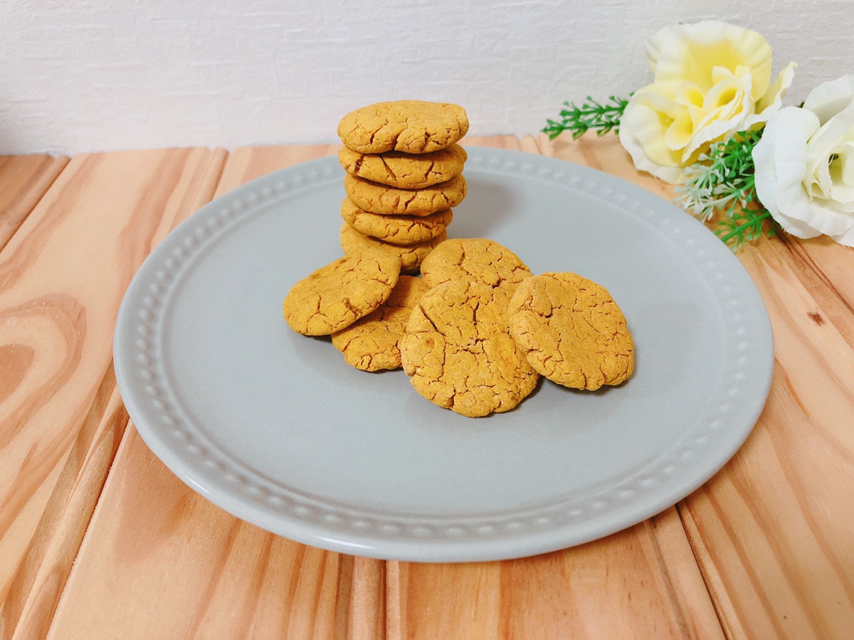 きな粉かぼちゃクッキー 油 乳製品 小麦粉 卵なし 簡単幼児食おやつレシピ 管理栄養士namiのレシピブログ