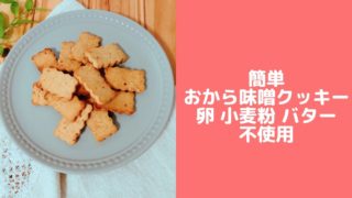 味噌おからクッキー おからパウダー レシピ 小麦粉なし 卵なし バターなし 簡単