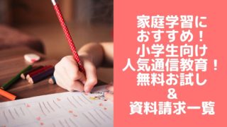 小学生通信教育教材 人気 一覧 まとめ