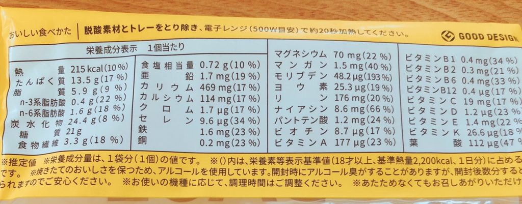 ベースブレッド 栄養価 栄養成分表示 パン ベースフード