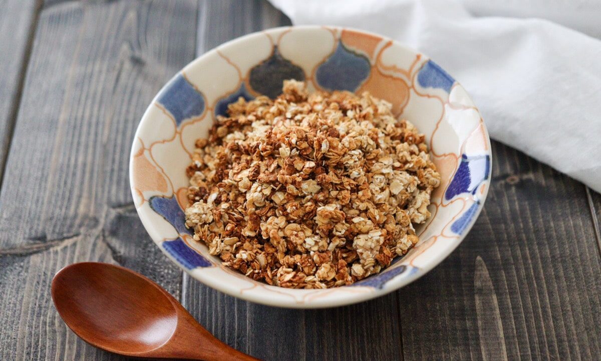 ノンオイル甘酒オートミールグラノーラレシピ 簡単材料2つ 砂糖なし小麦粉なし油なし 管理栄養士namiのレシピブログ