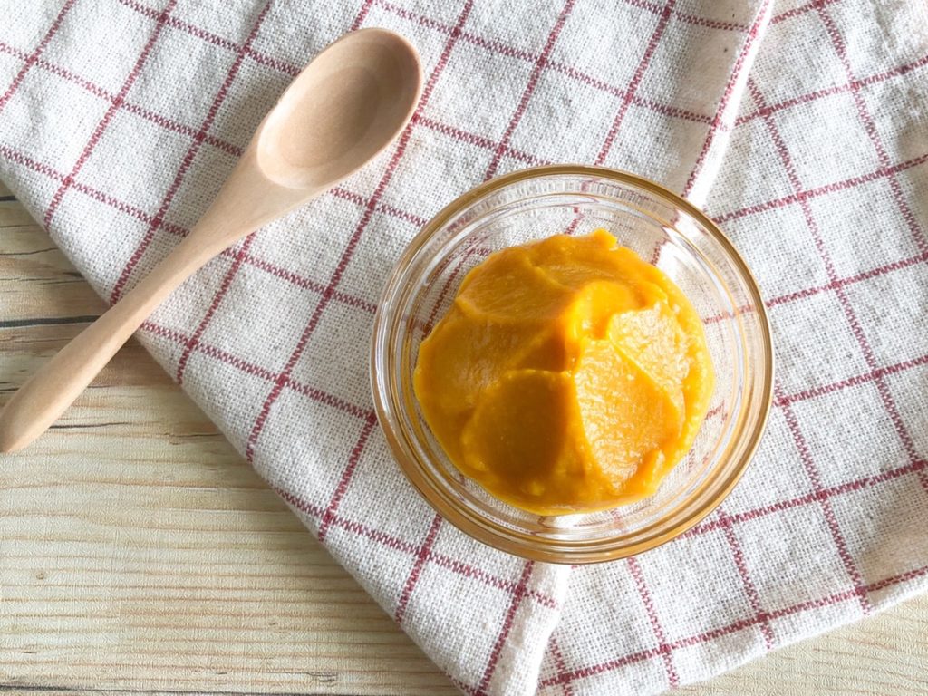 かぼちゃ　クリーム　レシピ　簡単　生クリームなし　乳製品なし　幼児食　モンブラン