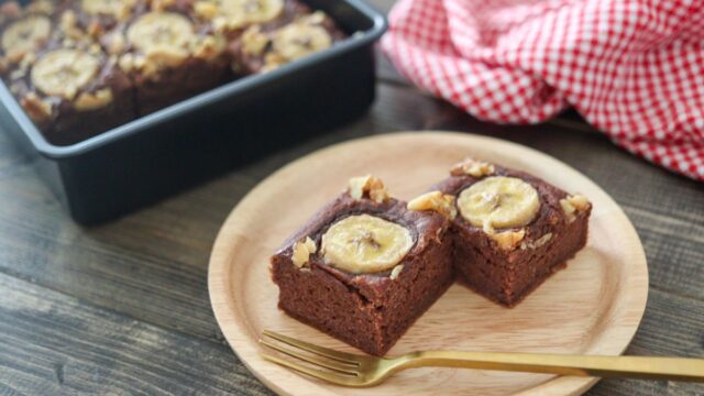 ココアバナナ米粉ブラウニーレシピ 卵なしバターなし小麦粉なし 管理栄養士namiのレシピブログ